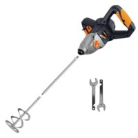 MAXXT 1400W Rührwerk mit 2-Gang-Getriebe und Sanftanlauf, M14-Rühreraufnahme, Dauerleistungsmotor, inkl. 140mm-Rührquirl und 2 Schraubenschlüssel für effizientes Mischen von Farbe, Mörtel und Beton
