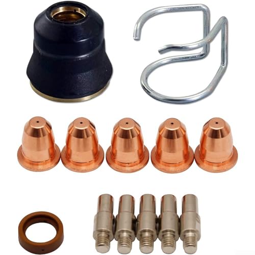 Plasma-Elektroden-Düse, Wirbelring/Diffusor, Abschirmkappe, Dichtung, Führung-Set und Verbrauchsmaterialien für Plasmaschneider-Taschenlampe