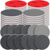 48 Stück Schleifpapier 75mm Schleifpads Klett 80-3000 Körnung für Metall, Holz und Farbe - Nass-Trocken-Schleifpapier mit hoher Verschleißfestigkeit