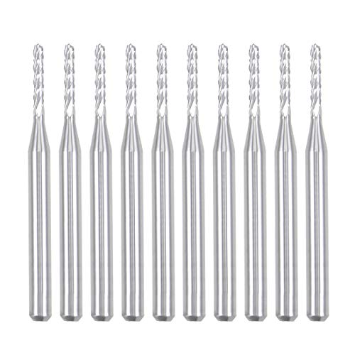 Hartmetall-Schaftfräser 1,5mm Durchmesser für Leiterplattenmaschine, 10 Stücke, Präzisionsfräser mit Feinstkarbidmaterial