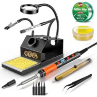100W Lötkolben Set, Robust Rutschfester Ständer, 180-500°C, Schlafmodus