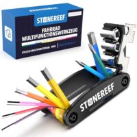 16-in-1 Fahrrad Multitool mit Sechskantschlüssel, Steckschlüsseln und Maulschlüsseln - ideal für MTB und Rennrad