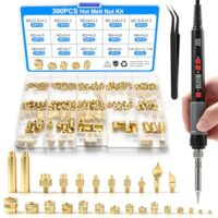 Gewindeeinsätze Set mit Lötspitzen, Adaptern und Brennstiften für 3D-Druck