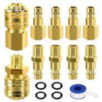 15 Stück Druckluftkupplung, 1/4 Zoll BSP Schnellkupplung, Druckluftanschluss, schnelle Installation ohne Werkzeug erforderlich, dichte Abdichtung und konstanter Druck bei pneumatischen Anwendungen