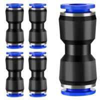 5-stückiger 4mm Gerader Pneumatik Steckverbinder, Air Push Schnellbefestigung, PU Luftleitungsadapter für industrielle Anwendungen