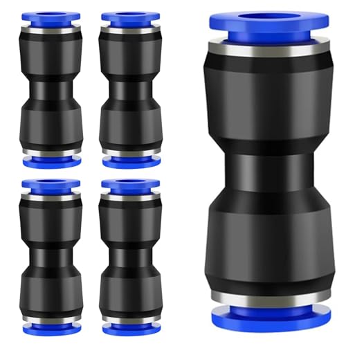 5-stückiger 4mm Gerader Pneumatik Steckverbinder, Air Push Schnellbefestigung, PU Luftleitungsadapter für industrielle Anwendungen