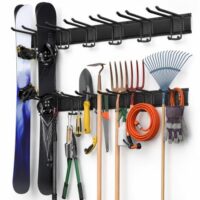 Gerätehalter Wandhalterung für Schwerlast, 122cm lang, bis zu 160kg Tragfähigkeit, ideal für Gartengeräte und Skihalterung