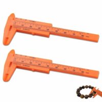 Miniaturener Messschieber aus Kunststoff mit Doppelmaßstab (mm/Zoll) für den täglichen Gebrauch