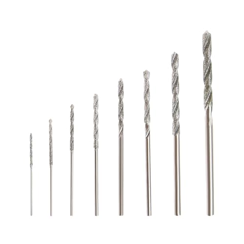 Diamantbohrer Set, 8 Stück, verschiedene Größen, für Glas, Stein, Metall und Keramik