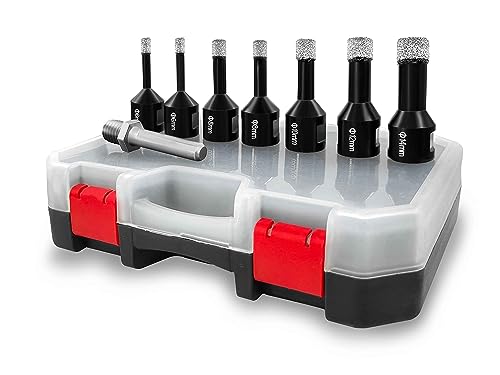 ASNOMY 8-tlg. M14-Diamant-Fliesenbohrer-Set, hochwertige Diamant-Kernbohrer für Porzellan, Granit, Marmor und Glas
