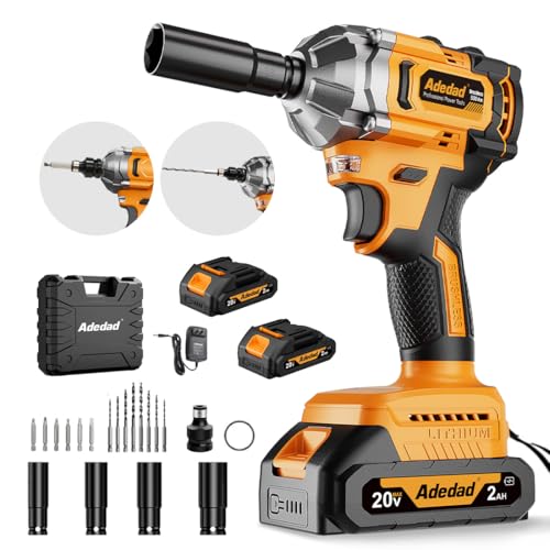 Ein Bild des Adedad 20V Akku Schlagschraubers, eines leistungsstarken und vielseitigen Werkzeugs für Heimwerker und DIY-Projekte.