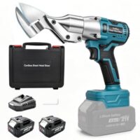 Blechschere mit 2×4.0Ah Akku, elektrische Blechschere mit Brushless-Motor und variabler Geschwindigkeit für Edelstahl, Metall und Eisen