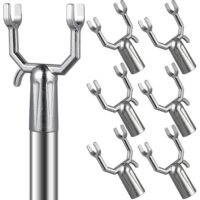 12 Stück Aststütze für Obstbäume: Aluminium Baumstütze Y-Form Astgabel Astspreizer Pflanzenstütze für Äste Zweige Obstgarten Garten Silber