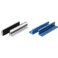 Schutzbacken fuer Schraubstock, 2-teilig, Aluminium und Kunststoff, Breite 125 mm, mit Magnet