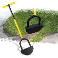 Manueller Rasenkantenstecher mit verstellbarer Länge, Sägezahn-Kantenstecher für Gartenarbeit
