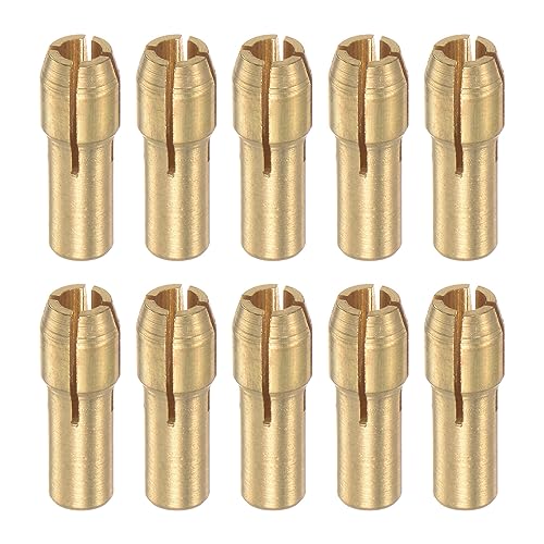 10 Stück Bohrfutter Spannzangensatz, Messing Bohrer Spannfutter, 2.6-3.0mm, Heckdurchmesser 4.8mm für Leichtes Zubehör, Hochgeschwindigkeitsbohrer