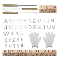 36 Mini Brandeisen 2,5 cm für Holz, Mini Custom Iron Personalisiertes Set mit 26 englischen Buchstaben und 10 Zahleneisen zum Bearbeiten von Holz, Lederhüten und Filz.