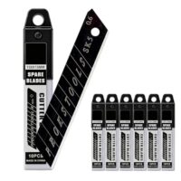 Universell kompatible Cuttermesser Klingen 18mm aus SK5 Carbonstahl extra scharf für Teppichmesser, Trockenbau & Karton - Ersatzklingen für Profi Cutter Messer