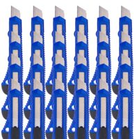 Universales Messer-Set mit 24 Stuecken, präzise Klingenführung und Wechselklinge, ideal für Teppichmessen, Karton schneiden, Basteln, Folien schneiden, Papier schneiden usw.