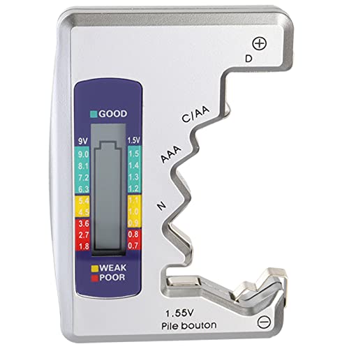 Digitaler Batterietester LCD für AA, AAA, C, D und 9V-Batterien, messen Sie die Restkapazität mit diesem einfach zu bedienenden Gerät
