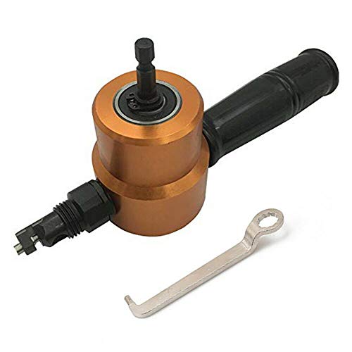 Ein hochwertiger Doppelkopf-Knabber-Metallschneider mit 360 Grad verstellbarer Bohraufsatz, ideal für diverse Schneidanwendungen.