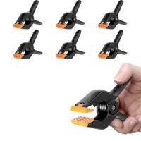 Klemmzwingen 4,5 Zoll/11,4cm Federzwinge Set Klammern Groß, Hintergrund Klammer Verstellbar Leimzwingen Greenscreen Klemmkraft für Fotostudios, Hintergründe