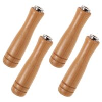 Ergonomische Feilengriffe aus Holz, 4 Stück, rutschfest und robust, ideal für Metall- und Holzfeilen in der Werkstatt oder Bastelstube