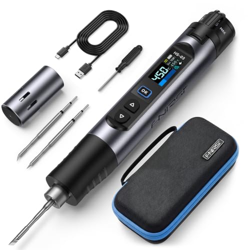 Kabelloser Lötkolben mit 2600mAh Akku, 100–450°C, 3s schnelles Aufheizen, 5 Temperaturstufen und tragbarem digitalen Display für Elektronikreparaturen und DIY-Projekte