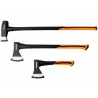 FUXTEC AXT Set, 3 teilig, Beil 600g, Axt 1.000g, Spaltaxt 3.000g - Werkzeugset aus hochwertigem Material für verschiedene Anwendungen