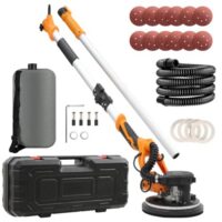 Trockenbauschleifer GUIVACI 1250W, 5 Geschwindigkeiten, Schleifteller Ø225 mm, LED-Licht, Staubabsaugung mit Schlauch, Aufbewahrungstasche