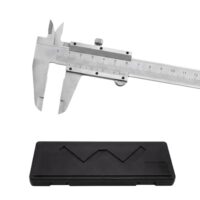 Messschieber Analog 150 mm aus Kohlenstoffstahl mit Nonius für präzise Messungen von Innen, Außen, Tiefe und Stufe ohne Batterie