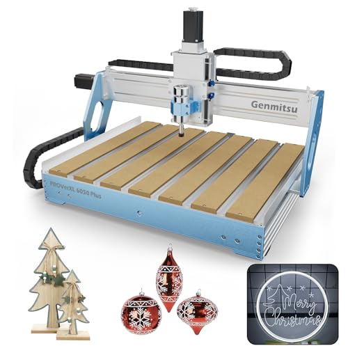 Genmitsu CNC Fräsmaschine PROVerXL 6050 Plus, Ganzmetall CNC Router mit Linearführungen für Holz, Aluminium, Kupfer, PCB und Metall