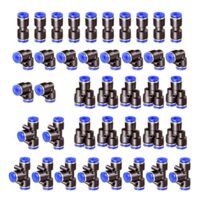 Schnellkupplungen für 8mm Rohr, Pneumatik Steckverbinder, Luftleitung Armaturen Kit