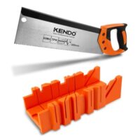 KENDO Gehrungslade mit Zapfensäge, Schneidlade für Holz und Leisten - perfekte Gehrungssäge für Leisten, Zierleisten und Holzarbeiten
