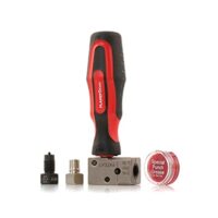 KS Tools 122.1215 FLAREFIXeco Bremsleitungs-Bördelgerät-Satz mit vier Stiften für KFZ-Werkstätten und Fahrzeug-Instandsetzung, universell einsetzbar für Stahl-, Aluminium- oder Kupfer-Leitungen