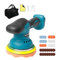 Kabelloses Auto Poliermaschine für Makita, bürstenloser 6-Zoll-Auto Politurset mit 8 variablen Geschwindigkeiten und Exzenterpolierer für Auto-Detailing und Kratzerentfernung ohne Akku