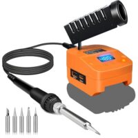 Kabelloser Lötkolben für Worx 20V Akku, Schnelles Aufheizen Lötstation mit LED Digitale Display, Mobilität Soldering Iron mit USB&Type-C für Heimwerker, Gerätereparatur, Drahtschweißen