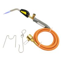 MAPP Propanbrenner Gasbrenner Propangasbrenner mit präziser Flammenregulierung und 1,5m Schlauch Messingspitze CGA600-Schnittstelle zum Löten Anzünden Grillen