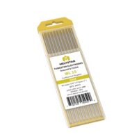 Professionelle WIG-Elektrode für das Schweißen von Metallen, WL15 Gold Elektrode mit Lanthanoxid und Wolfram, 2,4 x 175 mm, 10 Stück