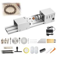 Mini Drehbank mit 96W Motor, 7 Geschwindigkeiten und Präzisionsdrehfunktion