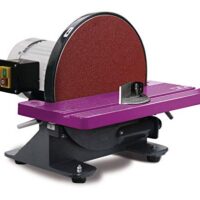 Tellerschleifmaschine mit neigbarem Schleiftisch, 900-W-Motor und Oberflächenbearbeitung von Metallen