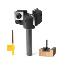 Hochwertiger Planfräser für Oberfräse und CNC-Maschinen mit 8mm-Schaft und 3 Flöten mit Austauschbaren Hartmetallmessern
