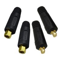Hochwertiges WIG-Schweißkabel mit Einbaustecker und Buchse, 200Amp Stromstärke, schwarzes Design, 4 Stück