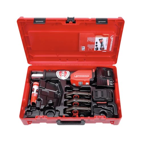Rothenberger ROMAX 4000 Pressmaschine, hochwertiges Werkzeug für Handwerker und Profis, leichte Bauweise, effiziente Arbeitsweise, ultimative Lösung für alle Pressarbeiten, verbesserte Akku-Technologie, 5 Sekunden Verpressungen