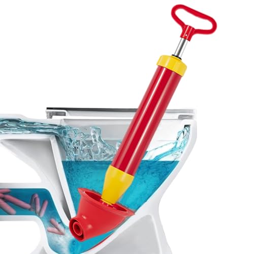Hochdruck Abflussreiniger Pumpe für Toiletten, Waschbecken und Bodenabläufe - schnelle Reinigung von Verstopfungen in Abflussrohren