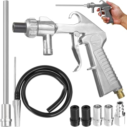 Sandstrahlpistolen-Set mit Siphon-Zufuhr, Düse und Reinigungsmitteln für Sandstrahlgeräte