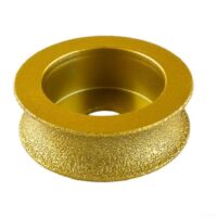 Gelötete Schleifscheibe für Metallschleifen mit 74 mm Durchmesser und runder Kante
