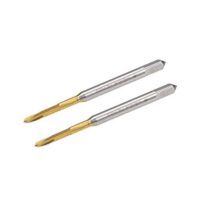 Spiralspitzen-Gewindebohrer M2 x 0,4 Gewinde, hochfesten Hochgeschwindigkeitsstahl HSS 6542 mit titanbeschichteter Oberfläche für Durchgangslochgewinde