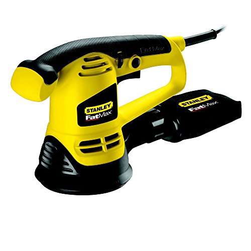 Stanley FatMax Exzenterschleifer FME440K mit 480 Watt Leistung und 125 mm Schleifteller - Klettfix-Schleifpapieraufnahme, Staubsaugeranschluss und stufenlose Drehzahl