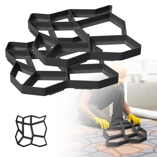 Pflastersteine, Beton Gießform für DIY Projekte, Gartenweg, 43x43x4cm, 2 Stück